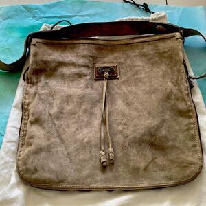 Derek Lam gray suede shoulder/messenger style bag. Brand new. Never used.